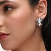 Women's Rose Stud Earrings - Chalice Silver - 4 of 4