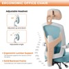 DOMETOUR Gaming Ergonomic Foot Rest Reclining, High Back Mesh Home Office Computer Desk Chair - 2 of 4