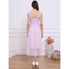 INSPIRE CHIC Women's Summer Midi Sleeveless Smocked Square Neck Tiered Ruffled Wedding Guest Dress - 4 of 4