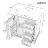 NicBex 30'' Bathroom Storage Cabinet with Sink, Bathroom Vanity, 3 Spacious Drawers and 1 Two-tier Cabinet for Bathroom, Green - 2 of 4