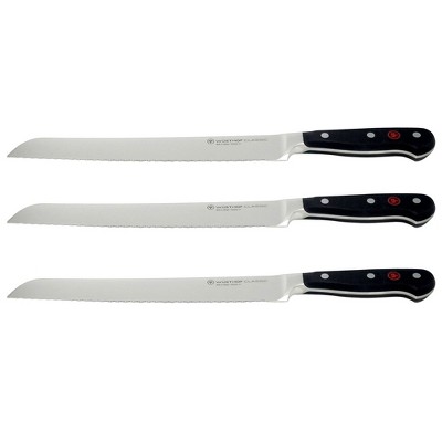 Wusthof Classic 9" Bread Knife, Silver - 3 Units