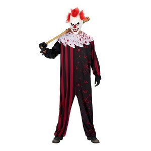 Mens Scary Clown Standard Adult Costume - 1 of 4