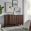 SinCiDo 54" Fluted Modern 8 Drawer Dresser, TV Stand Chest w/Faux Marble Top, Wood Drawer Organizer for Bedroom, Living Room, Hallway, Dark Walnut - 3 of 4