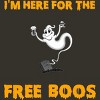 Adult Design By Humans I'm Here For The Free Boos Funny Halloween Ghost Shirt By Galvanized T-Shirt - 2 of 3