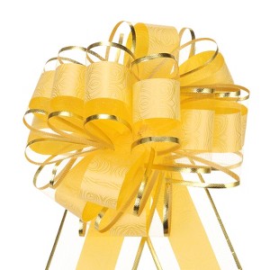 Unique Bargains Christmas Wedding Car Basket Gift Wrapping Large Organza Pull Bow 10 Pcs - 1 of 4