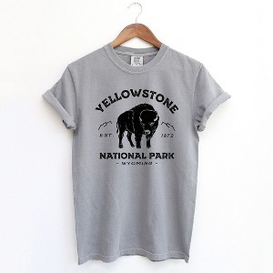 Simply Sage Market Women's Vintage Yellowstone National Park Short Sleeve Garment Dyed Tee - 1 of 2