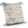 20" X 20" Brown and White Cotton Abstract Throw Pillow - 4 of 4