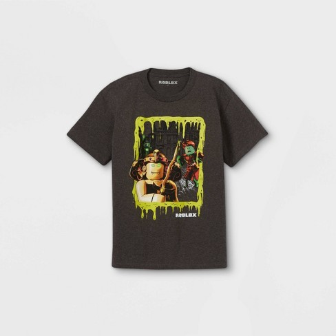 Boys Roblox Glow In The Dark Short Sleeve Graphic T Shirt Gray M Target - guest 666 code shirt in roblox high school in roblox