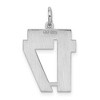 Black Bow Jewelry Sterling Silver, Jersey Collection, Medium Number 17 Pendant - 3 of 4