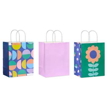 3ct Mother's Day Colorful Shapes All Occasion Gift Bag Bundle