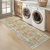 Area Rug Vintage Medallion Carpet Washable Rug Stain Resistant Throw Carpet Non Shedding Low Pile Folding Floor Cover - 2 of 4