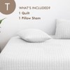 FIONECA 3-Piece All-Season Jersey Knit Quilt Set – T-Shirt Soft, Wrinkle-Resistant Bedding (Quilt + Shams) - 3 of 4