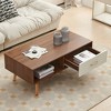 Vynxaria Multi colors Rattan Coffee Tables - 41" Sliding Door Storage Modern Living Room Table - 4 of 4