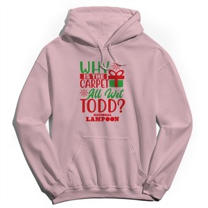 National Lampoon Men's Why Is The Carpet All Wet Long Sleeve Graphic Cotton Sweatshirt Hoodie - 1 of 3