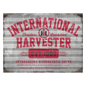 International Harvester 23.5" x 17.5" Corrugated Tin Sign, DE-COFARM - 1 of 1