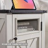 SinCiDo Nightstand w/ Charging Station, 18″ Farmhouse Night Stand w/ Adjustable Shelf, Wooden Rustic End Table Side Table - 4 of 4