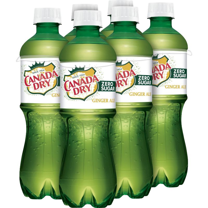 Canada Dry Zero Sugar Ginger Ale Soda Bottles - 6pk/16.9 fl oz, 4 of 10