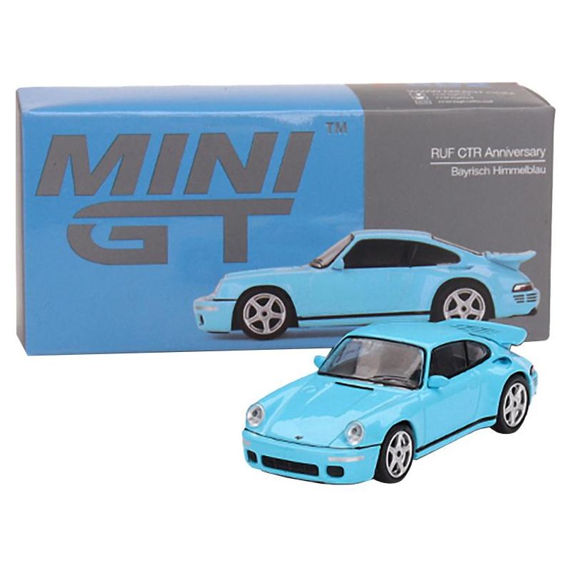 RUF CTR Anniversary Bayrisch Himmelblau Light Blue Limited Edition to 3000 pcs 1/64 Diecast Model Car by True Scale Miniatures, 4 of 5