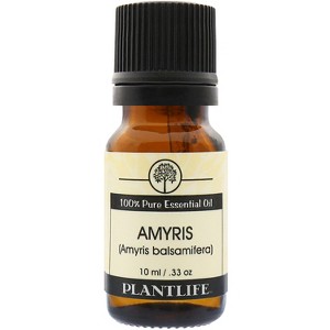 Plantlife Amyris Aromatherapy Essential Oil – 100% Pure, Therapeutic Grade, No Additives or Fillers, 10 ml - 1 of 2