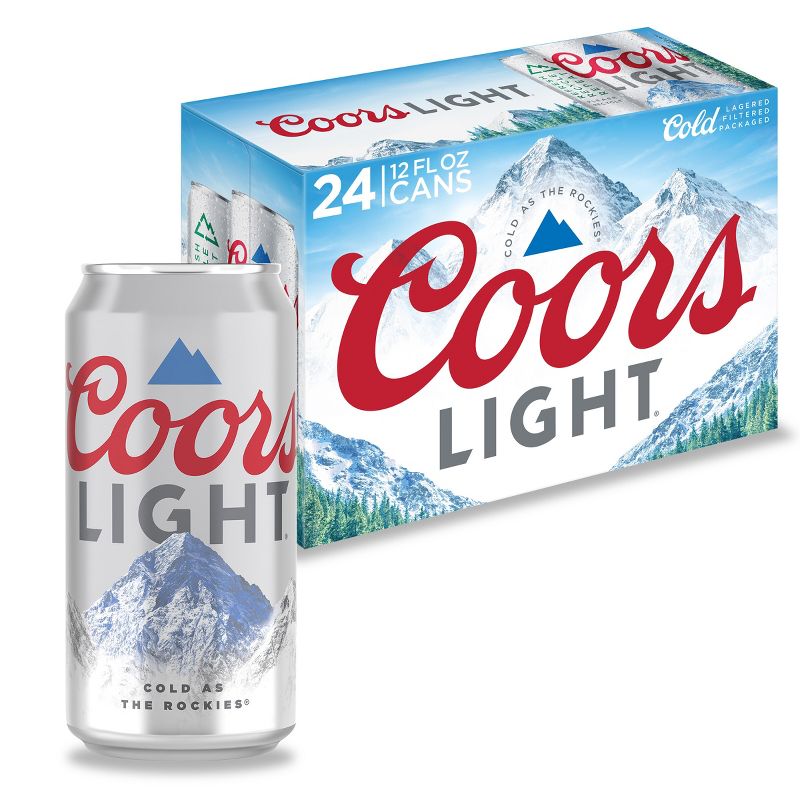 Coors Light Beer - 24pk/12 fl oz Cans, 1 of 12