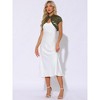 INSPIRE CHIC Women's Lace Stand Collar Pearl Button Short Sleeve Cropped Shrug - 2 of 4