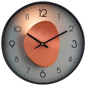 REGALWOVEN Modern Plastic Exquisite Battery Powered Silent Wall Clock 12 x 12 x 1.6 Inches - 1 of 4