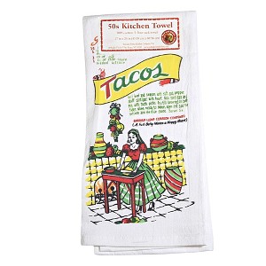 Decorative Towel Tacos Tonight Recipe Cotton 100% Cotton Kitchen Mexican Vl113 24.0 Inch Tacos Tonight Recipe 100% Cotton Kitchen Mexican Kitchen - 1 of 3