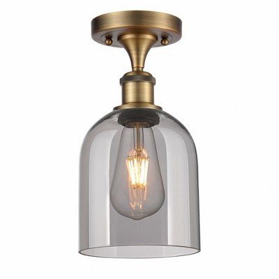 Bella - 1 Light Semi-Flush Mount In Industrial Style-10.75 Inches Tall and 5.5 Inches Wide