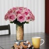 Floral Home 20" Stem Long Lavender Open Rose - 12-Piece - 3 of 4
