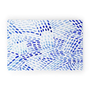 Angela Minca Dot lines blue Welcome Mat - Deny Designs - 1 of 3