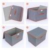 Unique Bargains Collapsible Fabric Storage Cube with Handles and Lid for Shelves Closet 1 Pc - 3 of 4