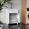 ChicFurnit Bathroom Storage Cabinets Bathroom Floor Storage Cabinet Functional Bathroom Cabinet with Drawer for Bathroom, White, 24"*18"*34" - 3 of 4