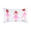 Everyday Kids 2-Pack Standard Pillowcases 20x26” - Soft Breathable Microfiber - Toddler Little Girl Twin/Full Bed - Ballerina - 3 of 4