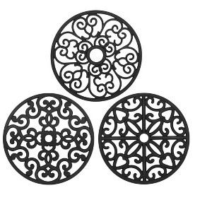 Itopfox 3PCS Silicone Trivet Mat - Flexible Non-Slip Heat Resistant Kitchen Trivets Set for Hot Dishes, Table, Countertop - 1 of 4