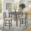 ORRD 5-Piece Dining Table Set, Retro Gray Bar Table with 4 Chairs, Breakfast Table Set for Kitchen or Dining Room - 3 of 4