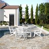 Flash Furniture Tolleson Commercial 5 Piece Adirondack Dining Set with 48" Round Indoor/Outdoor Recycled HDPE Table and 4 Chairs with Cupholders - 2 of 4