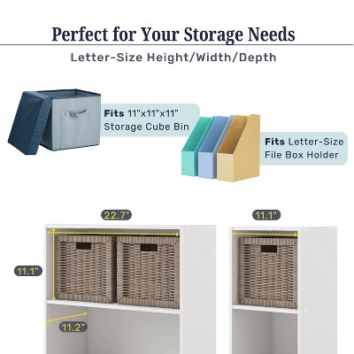 White Stackable 3-Tier Wood Cube Storage Bookcase