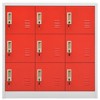 VidaXL Locker Cabinet Light Gray and Red 35.4 in.x17.7 in.x36.4 in. Steel - 2 of 4