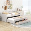NicBex Twin Size Daybed with Trundle Upholstered Daybed with Storage Extendable Day bed with 3 Spacious Drawers for Living Room - 4 of 4