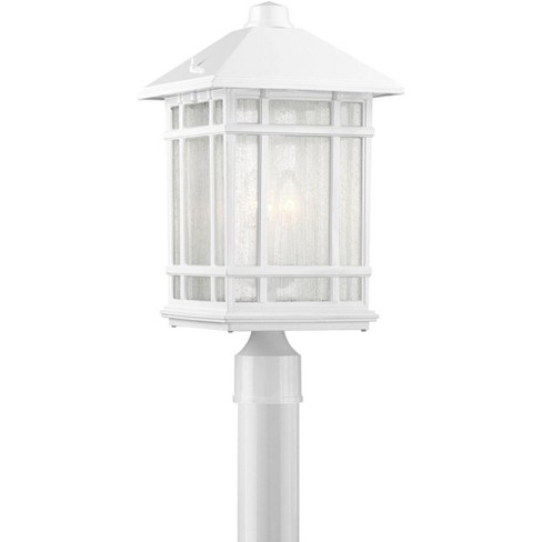 Kathy Ireland J Du J Sierra Craftsman 18 H White Outdoor Post Mount Light Target