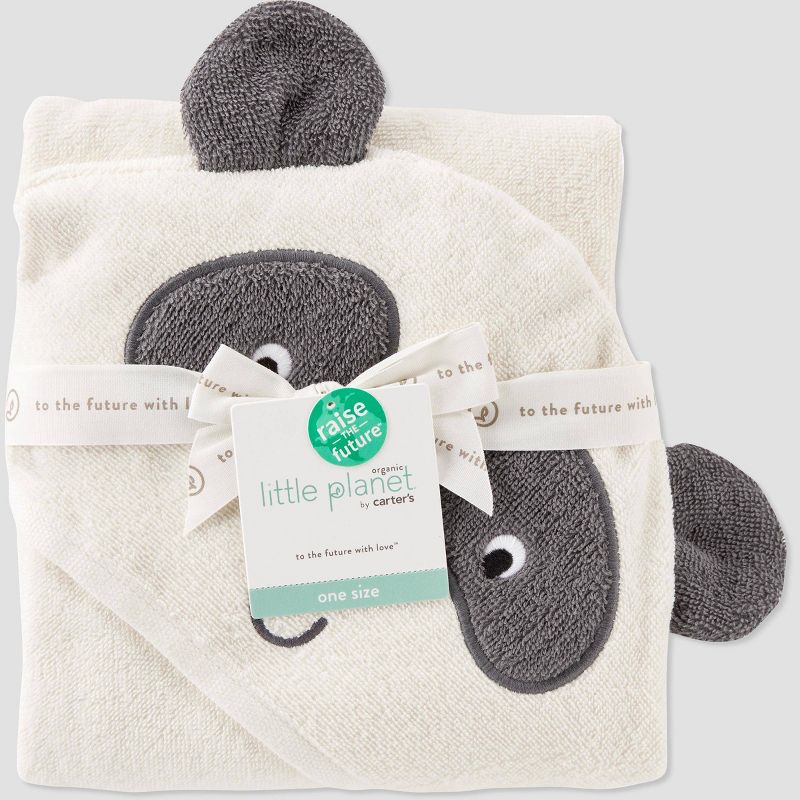 Little Planet by Carter&#39;s Hooded Character Towel - Panda, 2 of 4