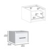 TIRAMISUBEST Dark Brown Floating Nightstand with Handy Drawer, Space-Saving Design for Rustic Bedrooms - 4 of 4