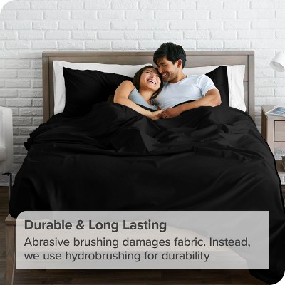 Full Black Microfiber Ultra-Soft Flat Sheet