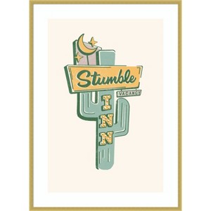 Amanti Art Stumble Inn Roadside Motel Art by The Whiskey Ginger Wood Framed Wall Art Print - 1 of 4
