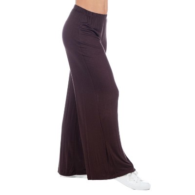 Comfortable Solid Color Palazzo Lounge Pants-brown-1x : Target