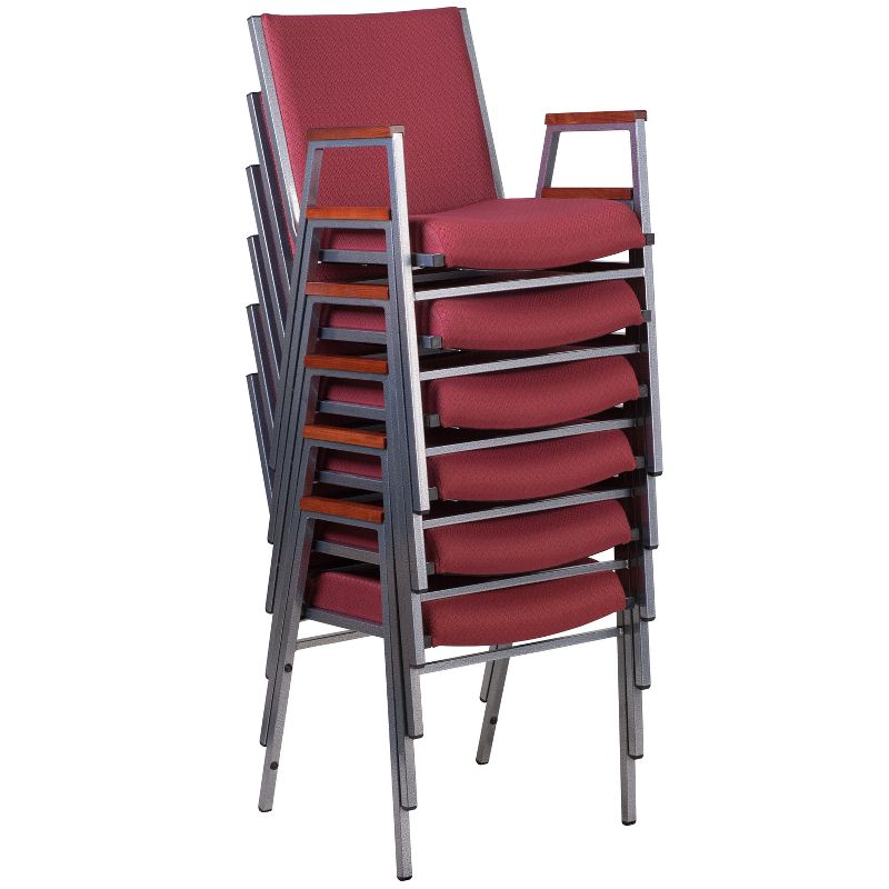 Flash Furniture HERCULES Series Heavy Duty Stack Chair with Arms, 6 of 13