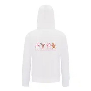 Everyday Kids Christmas Collection Most Wonderful Time Girls Zip up Hoodie – Pink Holiday Sweatshirt - 1 of 4