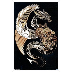 Trends International Steampunk Dragon Framed Wall Poster Prints - 1 of 4