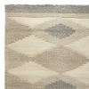 Beige Brown And Gray Wool Geometric Hand Woven Area Rug - 4 of 4