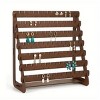 Wood Earring Display Stand With Adjustable Slats And Multi-Compartment Design For Jewelry Organization - 4 of 4
